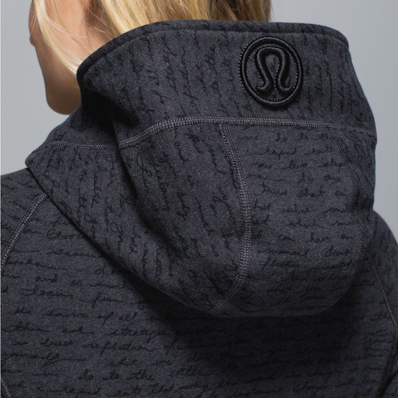 Lululemon Scuba Hoodie Manifesto Script Ghost Black - Picture 13 of 16